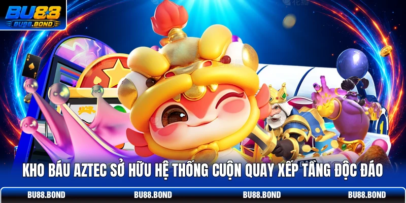 Kho báu Aztec sở hữu hệ thống cuộn quay xếp tầng độc đáo